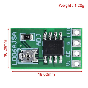 30-1500MA Einstellbarer Konstantstrom-LED-Treiber 3,3 V 3,7 V 4,2 V 5V PWM-Steuer platine Leistungs modul - Product Image 2