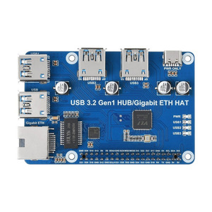 USB 3,2 Gen1 y Gigabit Ethernet HUB HAT para Raspberry Pi 3x USB 1 * Gigabit ETH sin controlador USB 3,2 Gen1 HUB Gigabit ETH HAT - Product Image 3