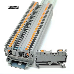 3209510 PT 2.5 push in <strong>spring</strong> din rail <strong>terminal</strong> <strong>block</strong> phoenix contact Feed through <strong>terminal</strong> <strong>block</strong> - Product Image 1