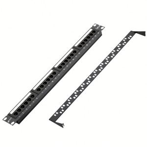Cat 5e网络接线板非屏蔽Cat5网络电缆管理器1u 19英寸机架安装24端口光纤接线板 - Product Image 6