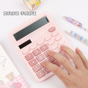 เครื่องคิดเลขตั้งโต๊ะจอ LCD ขนาดใหญ่12หลัก,เครื่องคิดเลขอิเล็กทรอนิกส์พลังงานคู่ (สีชมพูและสีฟ้า) - Product Image 4