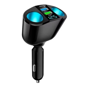 Nero 3.1A 360 gradi rotanti presa 5 pori accendisigari adattatore di alimentazione tipo-C PD veloce QC3.0 caricabatterie per auto - Product Image 6