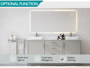 Backlit <strong>Light</strong> Smart LED Wall Mounted Mirror Frameless Fogless Mirror With Motion <strong>Sensor</strong> <strong>Function</strong> - Product Image 4