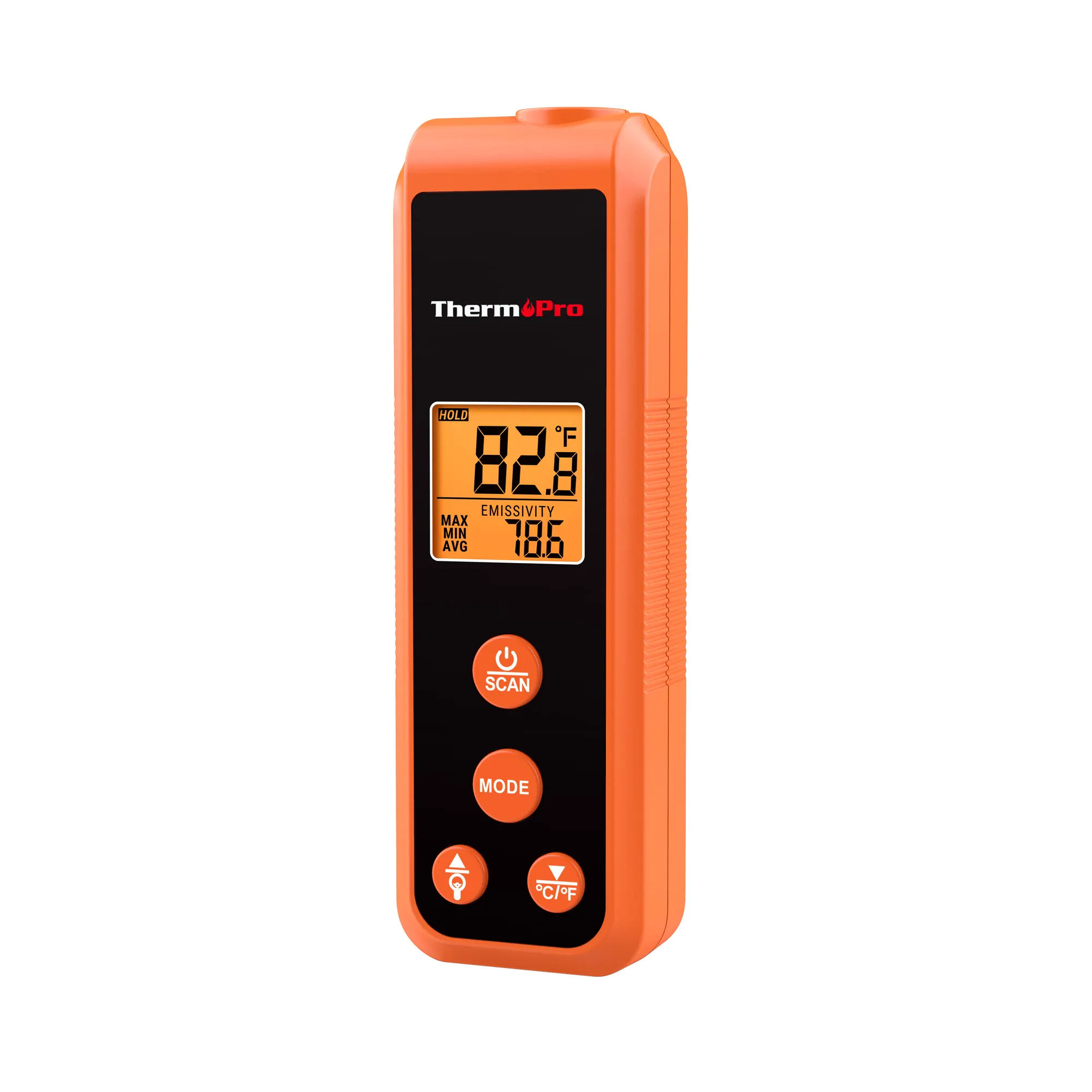 Çok fonksiyonlu ThermoPro TP410 dijital kızılötesi termometre arkadan aydınlatmalı