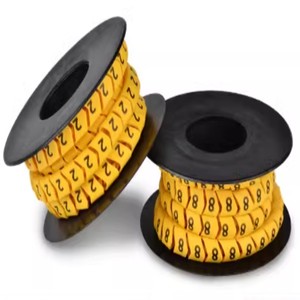 PVC kablo işaretleyici EC-0 EC-1 1.5 kare oyulmuş numarası hortum kablo kimlik kablolama tüp renk dijital - Product Image 2
