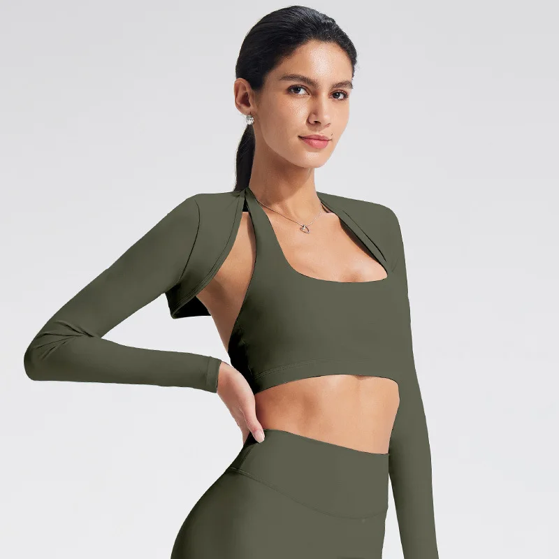 Green long-sleeved