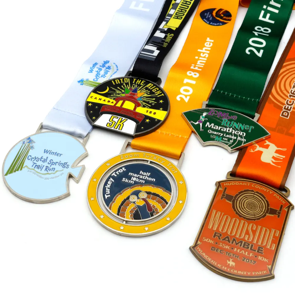 Design your own blank metal logo marathon medallion running finisher zinc alloy sport custom medal