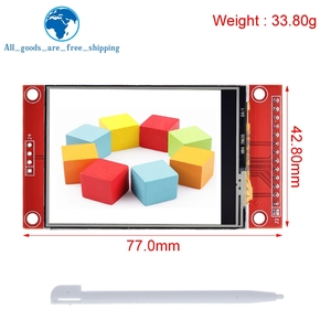 TZT 2.4 "240x320 SPI TFT LCD modulo porta seriale + 5V/3.3V PBC adattatore Micro ILI9341 / ST7789 LED bianco (con tocco) per Arduino - Product Image 2