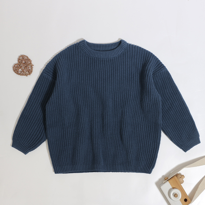 Navy Autumn Kid Boys Knitted Sweater