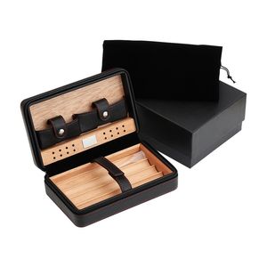 DB Luxury Handmade Cigar <strong>Humidor</strong> <strong>Set</strong> with Lighter Cutter Puro Jet Torch Windproof Gas Metal Charuto Punch Smoking Accessories - Product Image 6
