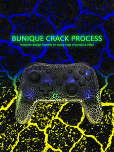 Controlador inalámbrico de luz RGB de mano para Switch Crack Design Gamepad con Joysticks y controladores de juegos