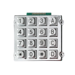 Tastiera del distributore automatico impermeabile in metallo a matrice 4x4 interfaccia opzionale