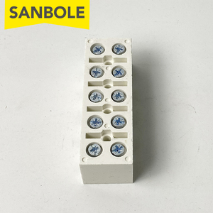 Base de aislamiento de resina de tipo fijo, 60A/5P, terminales de conexión con tornillos, placa de conector, JX-6005 - Product Image 2