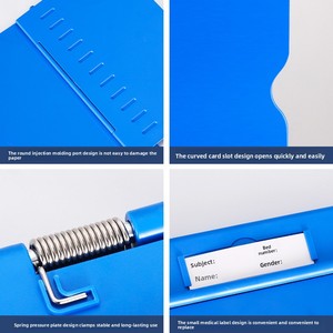 Hồ sơ y tế thư mục hồ sơ có thể gập lại điều dưỡng clipboard với clip nhựa thiết kế hiện đại cho bệnh viện & Trường học sử dụng - Product Image 6