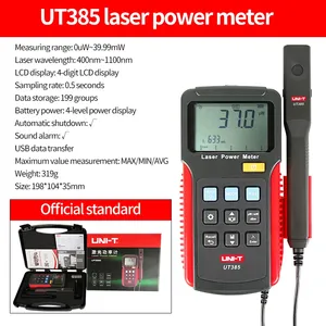 Medidor de potencia láser UT385, Analizador de potencia, registrador de datos, Sensor láser, medición de potencia de precisión, diseño dividido, retráctil, 1 unidad - Product Image 3
