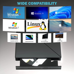 多功能外置DVD RW 7合1光驱光盘-/+ RW播放器，带USB Type-C SD TF读卡器便携式笔记本电脑刻录机 - Product Image 6