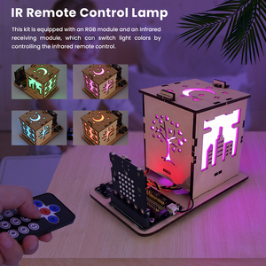 Facile montaggio scienza esperimenti giocattoli di apprendimento con bordo Microbit fai da te stelo in legno artigianato montaggio lampada per bambini - Product Image 5