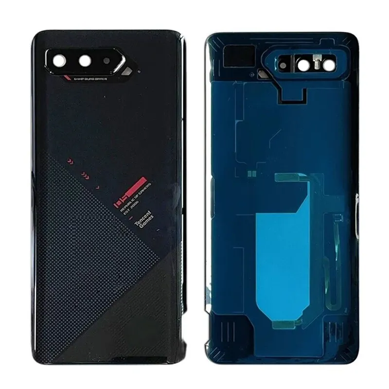 Pièces de rechange pour Asus ROG Phone 5 ZS673KS couvercle de porte de batterie arrière lentille en verre noir OEM pièces de réparation vente en gros