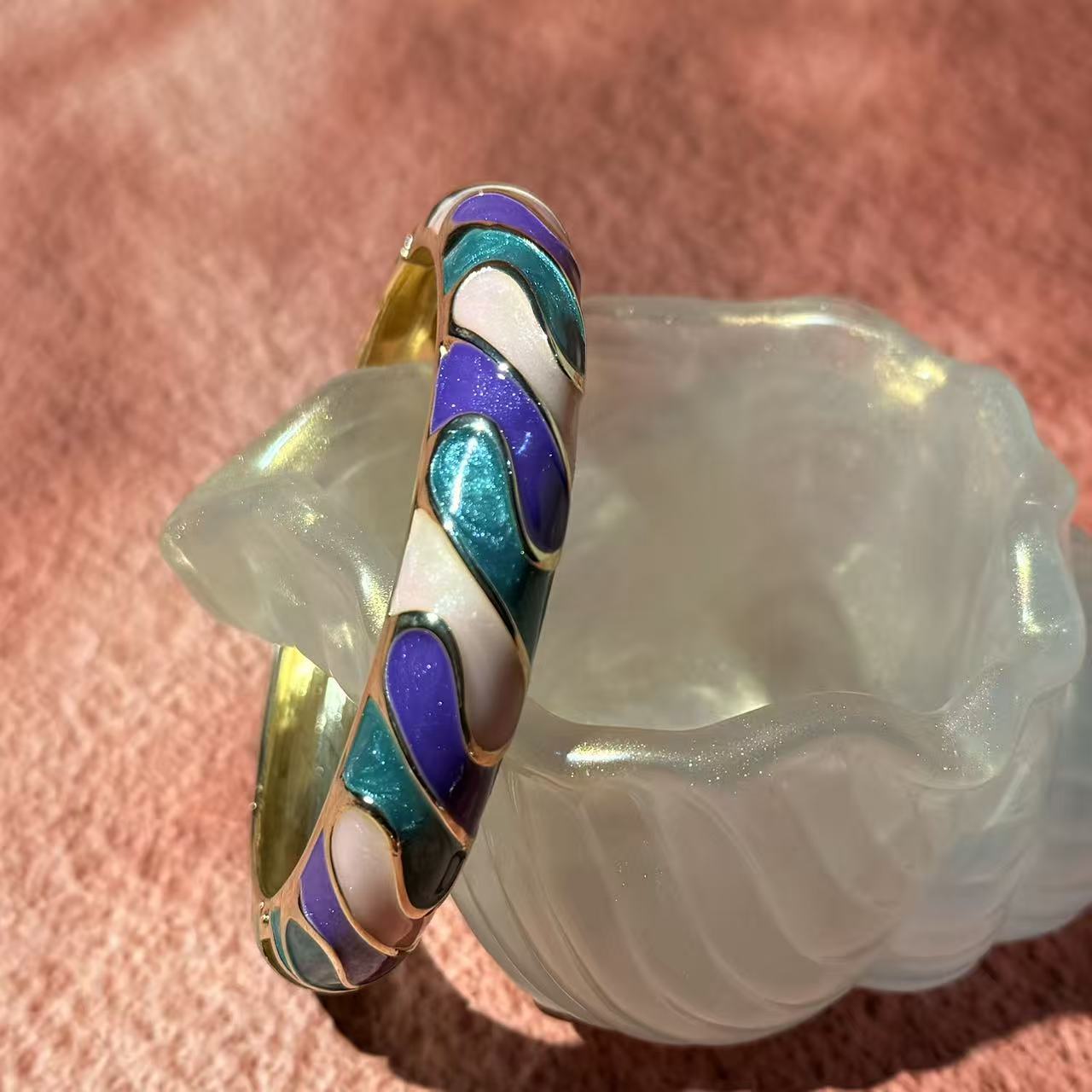 02# blanc + violet + vert