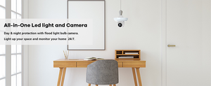 室内WIFI摄像头支持蓝牙一键式网络配置3MP灯泡照明IP摄像头 - Product Image 4