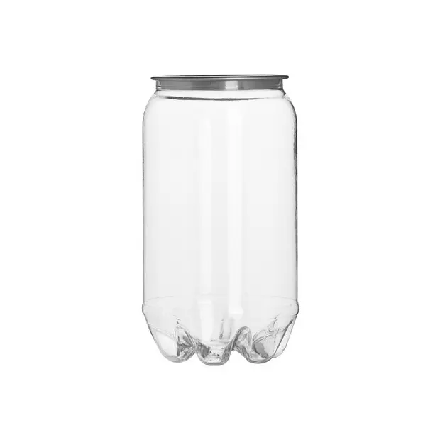 Lata de refrescos de plástico PET transparente de fondo único redondo de buena calidad al por mayor para té de burbujas de jugo