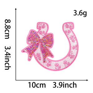 แผ่นปะติดเลื่อมปักรูปโบว์สำหรับติดหมวกรูปคาวบอย - Product Image 3