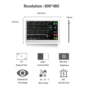 ต้นฉบับ AUO หน้าจอ LCD ขนาด800x480ขนาด7นิ้ว G070VAN01.1หน้าจอแบบพกพาทางการแพทย์โมดูล LCD ขนาด7นิ้ว - Product Image 1