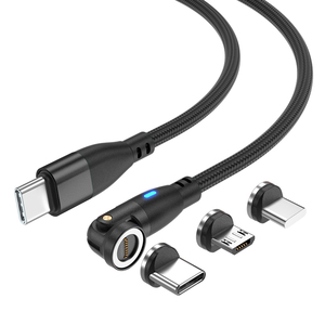 热卖磁铁6合1充电usb数据线适配器360 + 180旋转c型 + uab a插头超快5A充电电缆 - Product Image 1