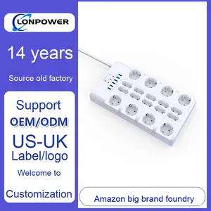 אירופאי סטנדרטי 18 לשקע יציאה כוח רצועה הרחבה שקע שקע חיווט משק הבית Cn/eu תאימות תקע - Product Image 5