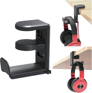 Accept logo <strong>Custom</strong> 360 Rotating Durable Desktop Gaming <strong>Controller</strong> Headphone Holder Headset Stand - Product Image 3