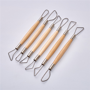 6pcs 8inch Wax <strong>Clay</strong> Soap Carvers Modelling Carving Sculpting Pottery Craft Tools Set with Double Heand - Product Image 3