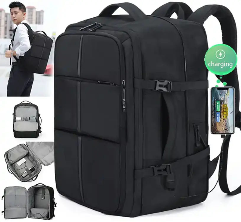 2024 nouveau Polyester hommes collège vol évolutif étanche intelligent ordinateur portable sac à dos sac vie quotidienne marque privée