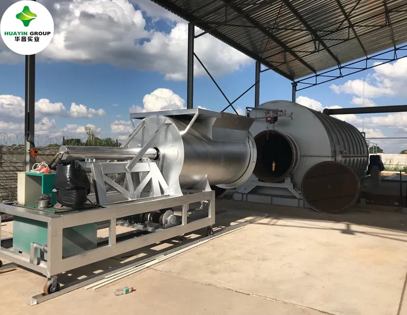40ton pyrolysis plant for used rubber and tires recycling to fuel oil and diesel