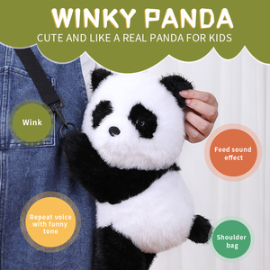 La migliore vendita personalizzabile giocattolo di peluche intelligente Panda 100% resistente poliestere PP cotone giocattolo elettronico parlante per compleanni carino ODM - Product Image 2