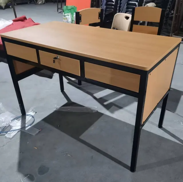 Wholesale high quality school teacher desk and chair set