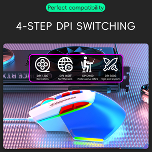 R8 sıcak satış 2025 yeni varış PC oyun fareler RGB arkadan aydınlatmalı programlanabilir ergonomik fare ile yeni kablosuz fare oyun - Product Image 5
