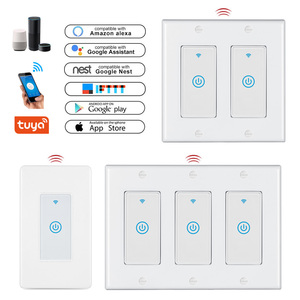 LEDEAST DS-123-1T 3 Gang controllo vocale telecomando del telefono Wifi controllo intelligente interruttore della luce con <span class=keywords><strong>Timer</strong></span>