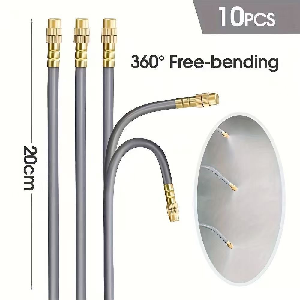 10 tiges universelles grises de 6 mm