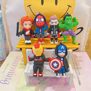 Joylit siêu quyền lực Avengers Spiderman Đội Trưởng Mỹ 3D Anime Marvel Keychain Mặt dây chuyền Keyring Ba lô trang trí - Product Image 2