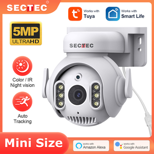 1 inç Tuya akıllı Mini kablosuz Wifi IP su geçirmez kamera açık gece görüş Wifi PTZ kamera ağ CCTV açık kamera - Product Image 2