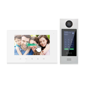 Multi apartamento autobús 2 cable de video de la puerta sistema de intercomunicación de fob pantalla táctil de timbre video - Product Image 1