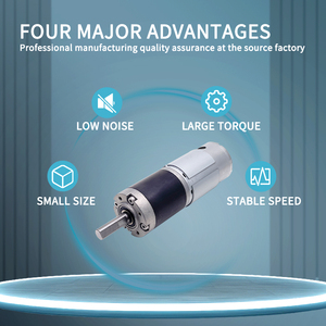 高トルク12v 24vギア付きモーター低速DCモーターロボット用エンコーダー付き - Product Image 2