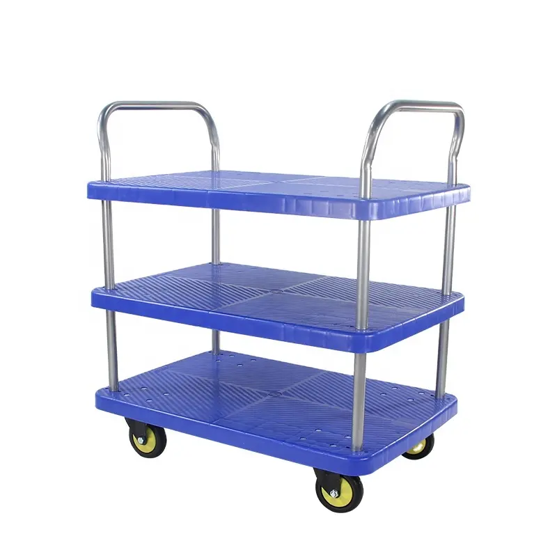 Uholan TL-300 Factory vendas diretas Silencioso Plástico Utilitário Carrinho Sem guardrail plástico ffordable Trolley