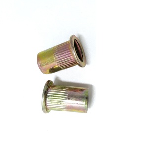 Large Head Cylindrical Rivnut Yellow Zinc <strong>AVK</strong> Ribbed <strong>Rivet</strong> <strong>Nut</strong> Thread Nutserts Yellow Zinc Plated <strong>Rivet</strong> <strong>Nut</strong>