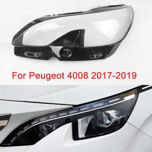 Peugeot 4008 5008 2017-2019 için araba far kapağı LED maskeleri far Lens şeffaf abajurlar kabuk cam - Product Image 3