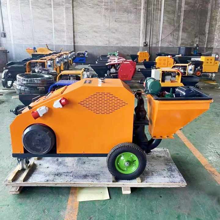 Automatic Diesel Rendering Wall Cement Plastering Smoothing Machines Mortar Sprayer Gun Mortar Spray Machine