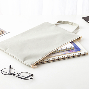 Bolso de estudiante ecológico de gran capacidad con cremallera, bolso de lona plegable, bolso tutorial de moda con logotipo impreso personalizado - Product Image 3