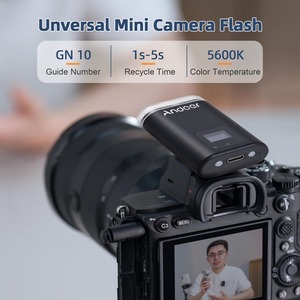 Andoer แฟลช GN10 S10กล้องขนาดเล็กอเนกประสงค์, แฟลชไลท์5600K สปีดไลท์ปรับความสว่างได้8ระดับ - Product Image 5