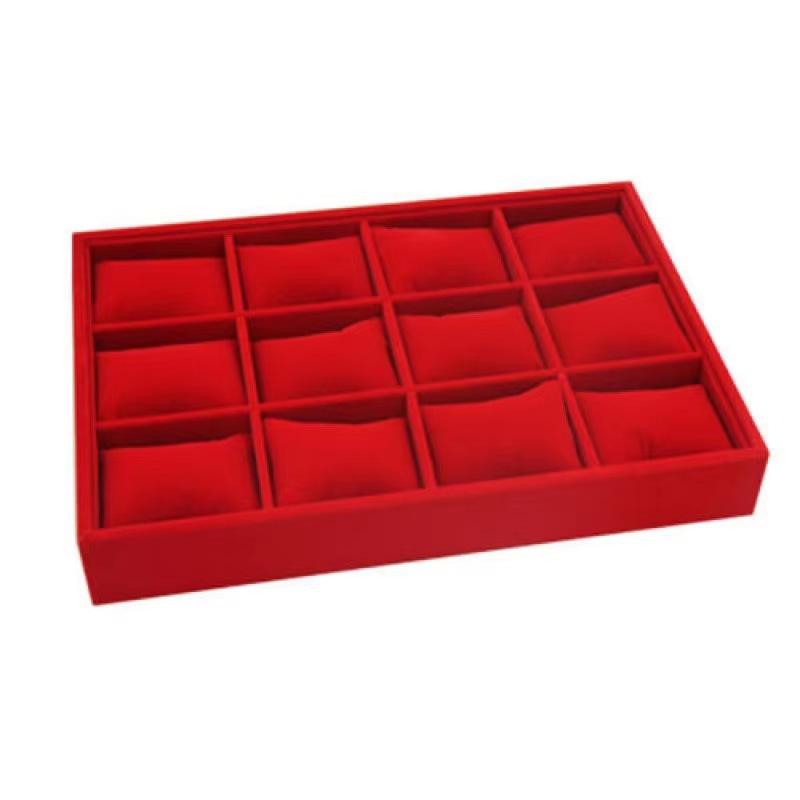 Rouge (Plateau en velours avec oreiller)