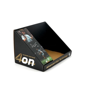 Custom Printed Corrugated Display Box for Retail Shelf Durable Counter Stand Box with Logo for Sports Accessories Promotion Use